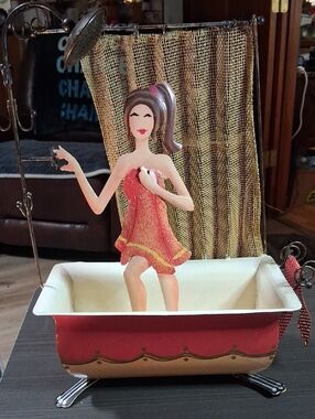 Decorative Pink Bath Figurine Accent for Women Bath & Body Jewelry Holder!